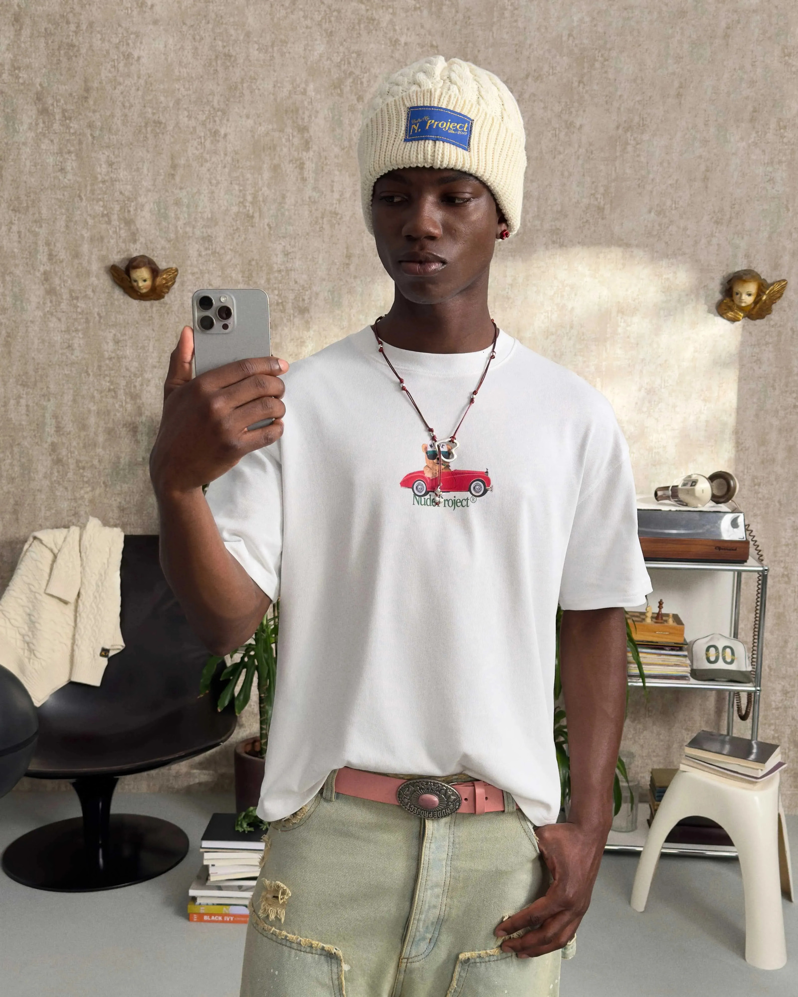 Street Hip Hop Trendy Clothing Nude T-shirt Unisex Cotton T-shirt Mens Womens Short Sleeves Oversized Y2k Casual Loose Top Tee 250527