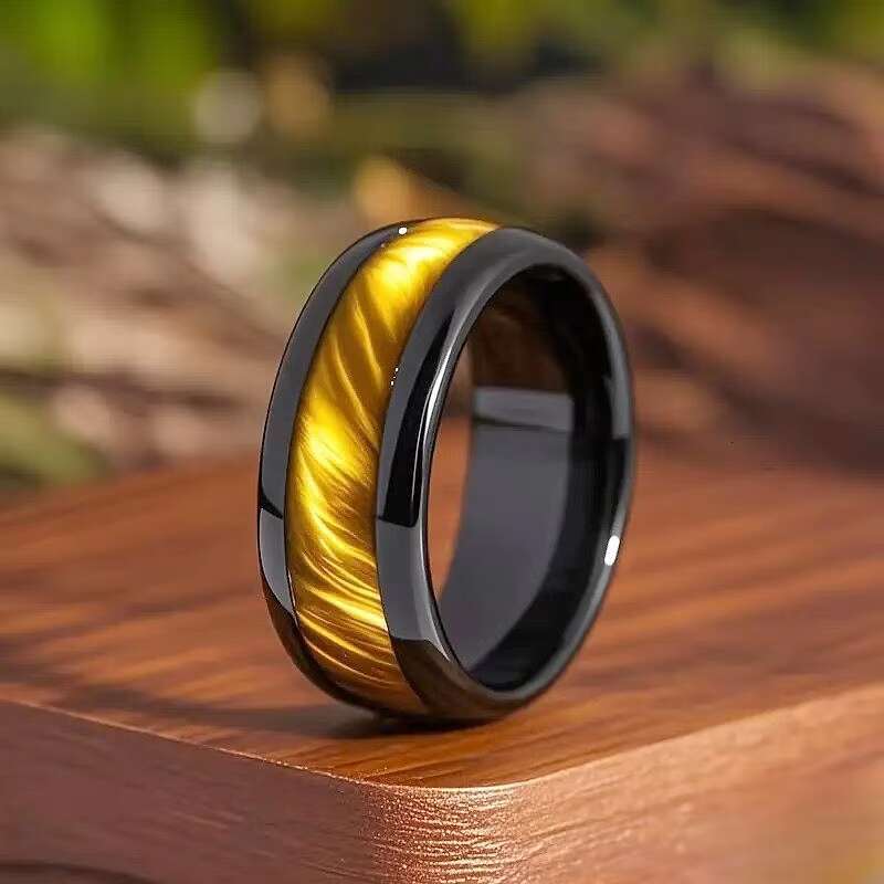 Popular Accessories 3D Color Printing Dripping Stainless Steel Ring Casual Fashion Couple Ring Birthday Festival Gift Jewelry