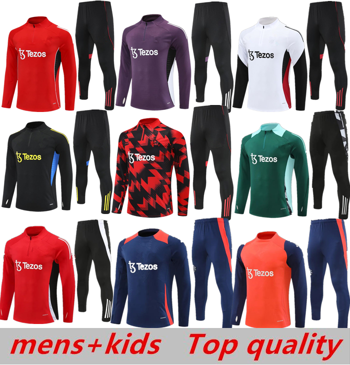 2025 2026 MAINOO Kids Mancheste united Football Tracksuit sets 24 25 Soccer mens Training wear kids kit Chandal Tuta Calcio Trainingsanzug MOUNT MARTINEZ