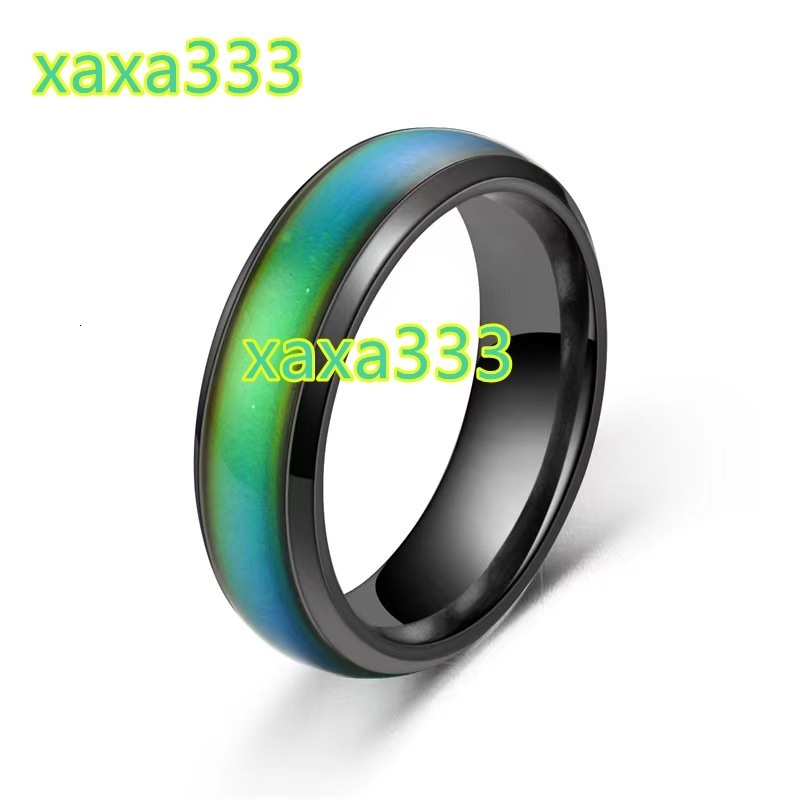 SC Hot Selling Fashion Casual Wearing Men Rings Long Lasting Stainless Steel Rings Trendy Color Changing Mood Rings
