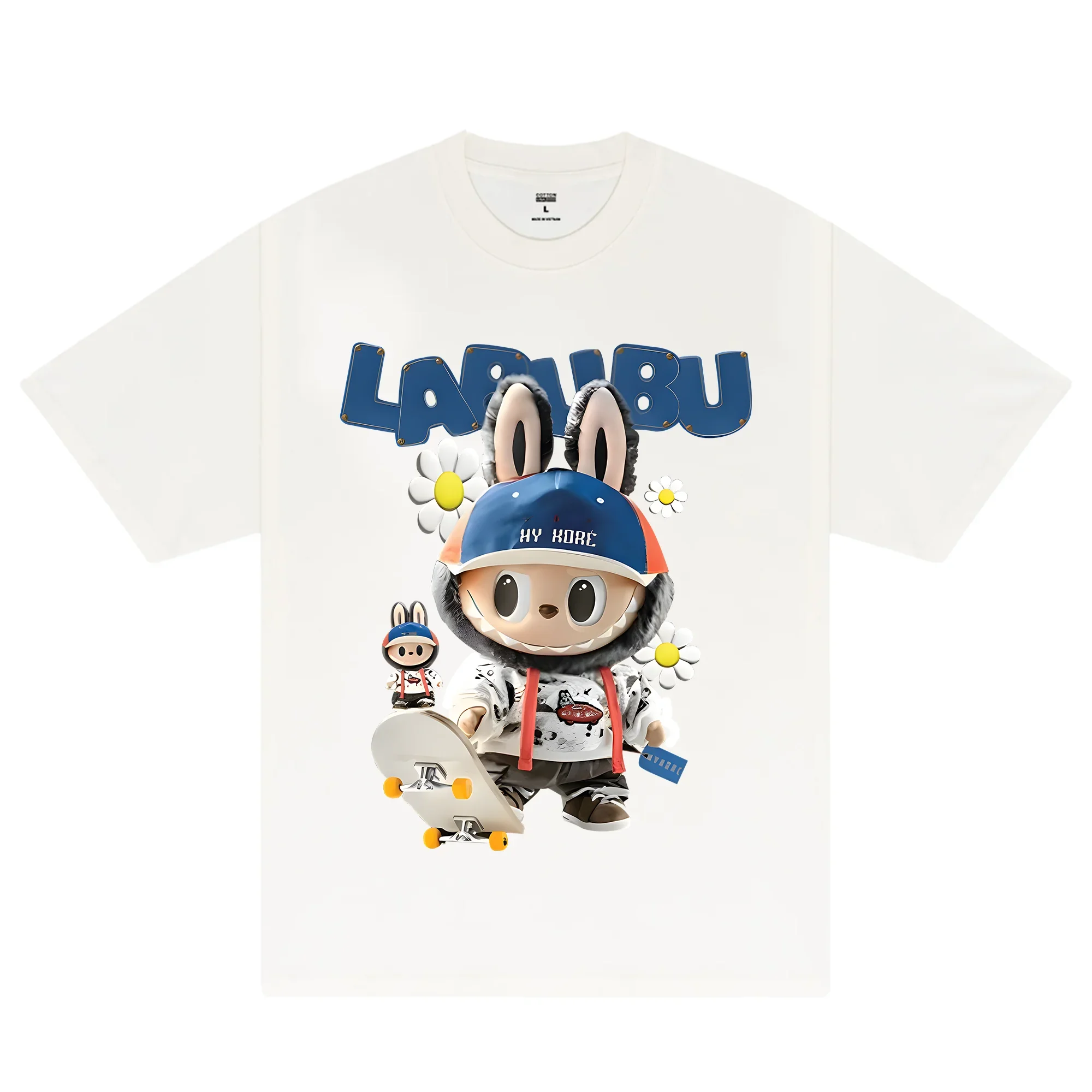 Labubu Designer T Shirts Y2k Anime Graphic Women Short Sleeve Sexy Girl Tops 100% Cotton Casual O-neck Women's Clothing 2025 New