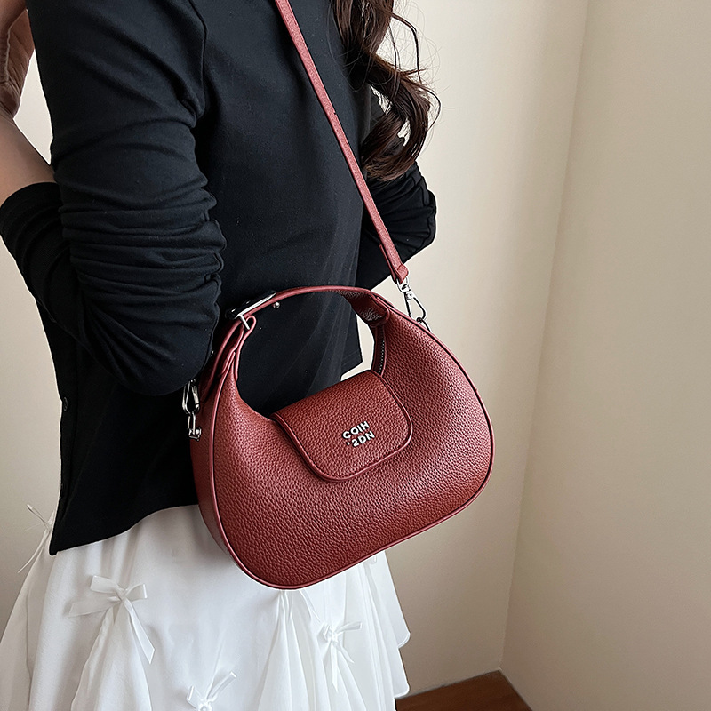 designer 2025 Summer New French Style Niche Casual High-end Underarm Small Bag Versatile Simple Solid Color Crossbody Women's Bag