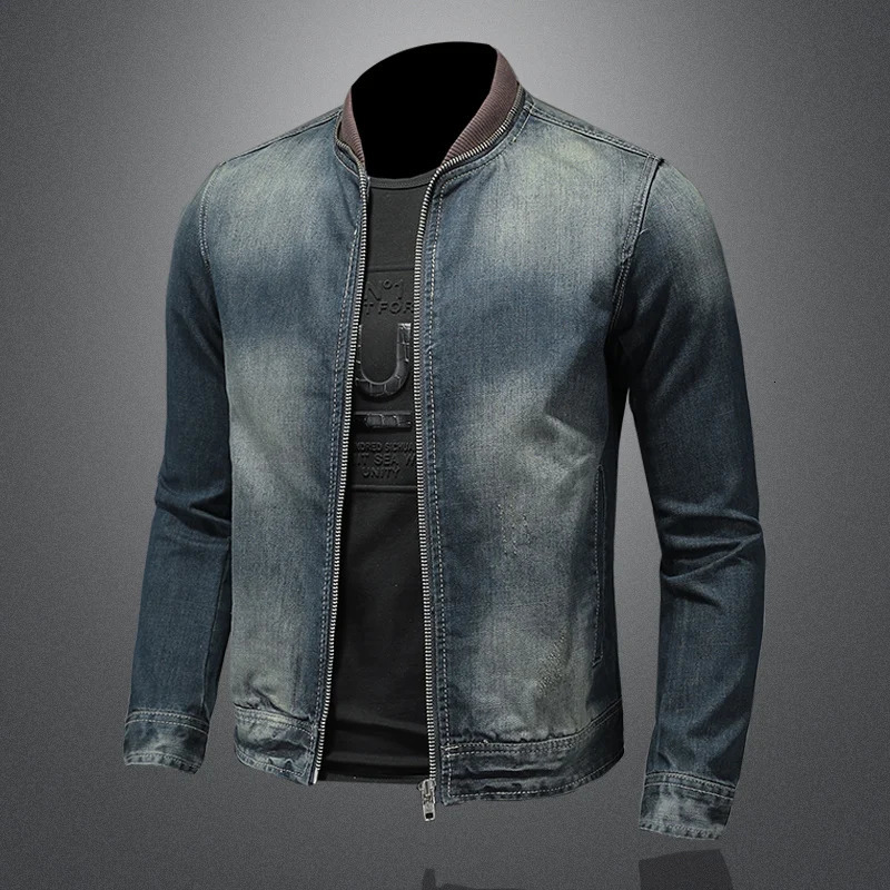 Spring Autumn Men Denim Jackets Mens Casual Classic Cotton Coat Outwear Male Trend Solid Color Jeans 250530