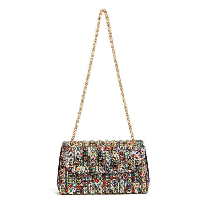 Hot Selling 2024 Shiny Full Diamond Evening Clutch Fashion Banquet Rhinestone Shoulder Crossbody Bag
