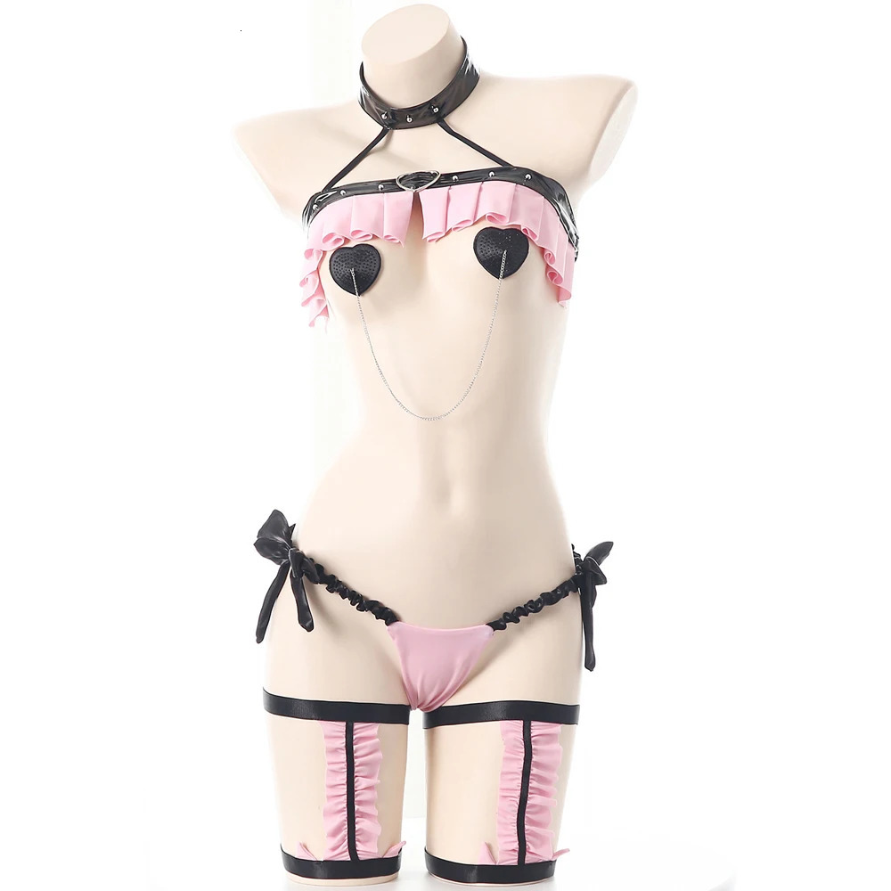 AniLV Bedtime Women Sexy Lingerie Chain Nipple Patch Pajamas Womem Temptation Underwear Outfit Erotic Costumes 250603