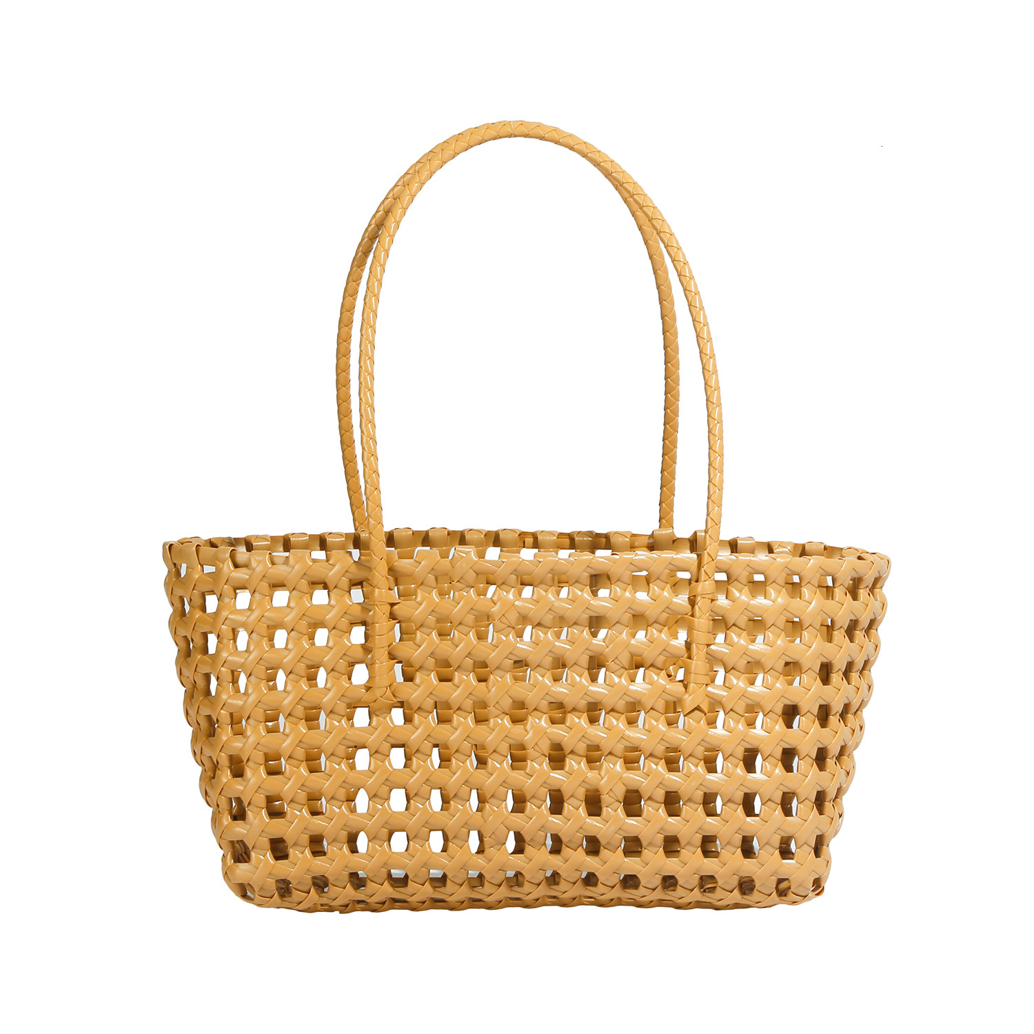 designer Handbag Hollow Woven Basket Bag 2025 New Commuter Tote Bag Handheld Underarm Bag Beach Vacation Bag