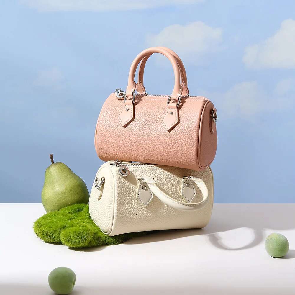 Genuine leather pillow 2025 new design top layer cowhide high quality one-shoulder crossbody bag fashion ladies mini handbag