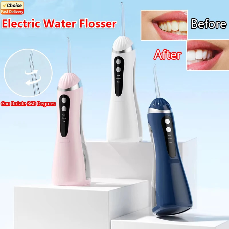 2025 Dental Flosser Water Flosser 3 Modes IPX6 Waterproof Rechargeable Teeth Cleaner 4 Nozzles for Braces Gum Care 250605