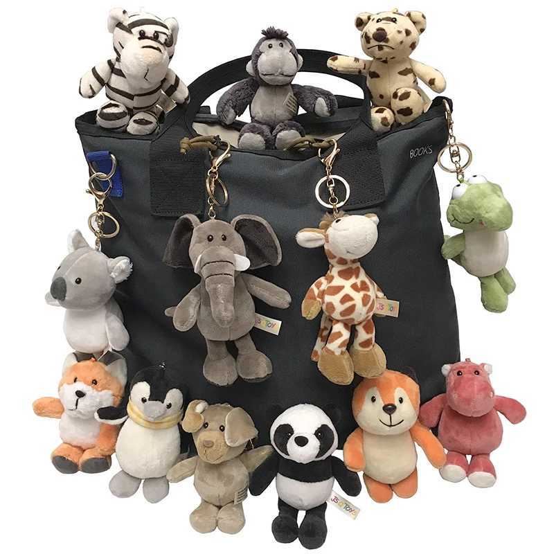 Cute Cartoon Animal Plush Keychain 15Cm Turtle Elephant Tiger Lion Hippo Raccoon Bulldog Cat Penguin Monkey Plush Toy XJ250607