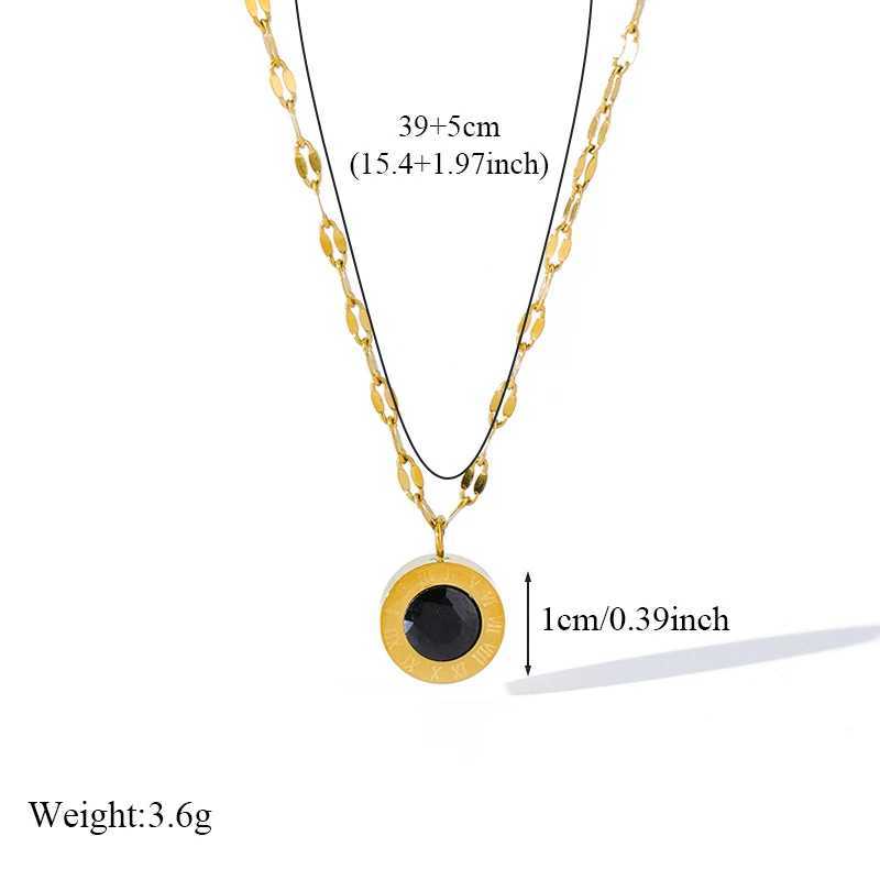 EILIECK 316L Stainless Steel Black Zircon Necklace s Earrings Set For Women New Trendy Gift Waterproof Jewelry 3-Set Z250607