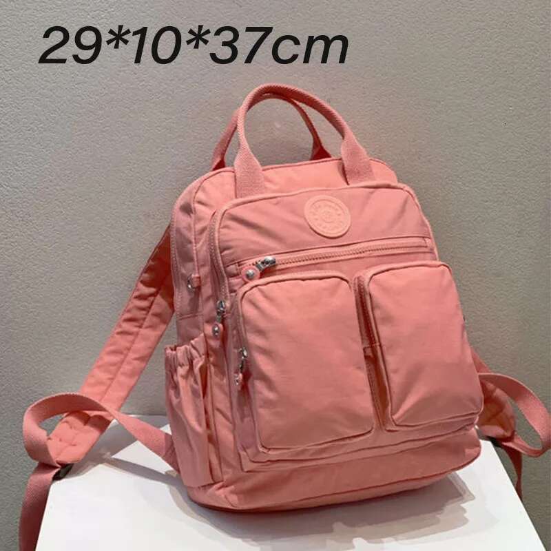 Classic High Quality Waterproof Nylon Women Backpack Travel Backpacks Schoolbag For Girls Solid Color Bookbag