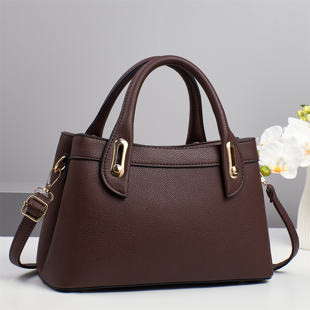 Luxury Brand Designer Bag Foreign Trade Simple Fashionable Elegant Solid Color Women's Shoulder Bag Large Capacity Stylish Handbag Patchwork Cros