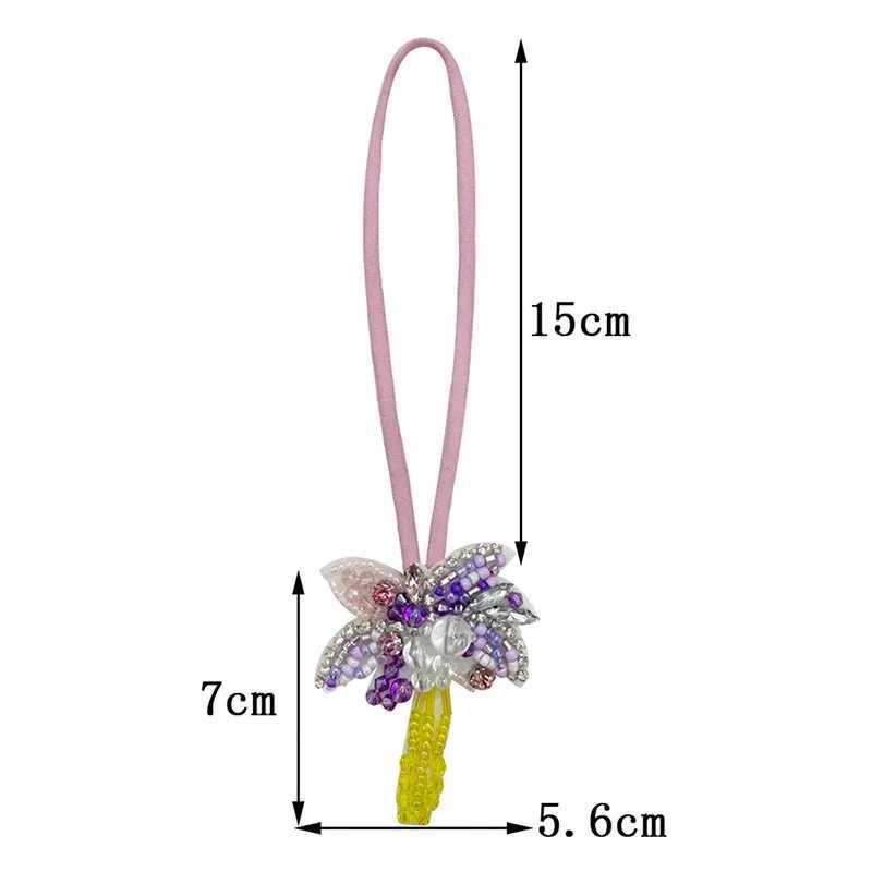 Popular Handmade Sequin Charm Rhinestone Beading Coconut Tree Hanging Rope 3D Crystal Patch Bag Clothing DIY Applique Pendant XJ250607