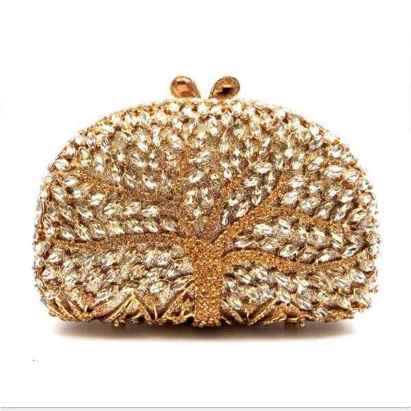Women Tree Crystal Bag Stones Evening Bridal Rhinestone Purses and Handbags Wedding Party Clutches Bags Lady Clutch
