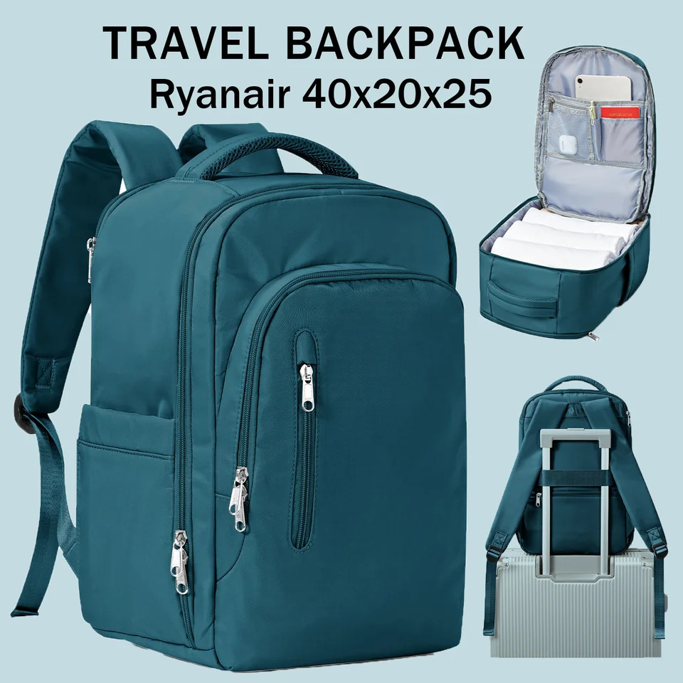 Mens Cabin Backpack Flight Laptop Bag Travel Backpacks for Women Large Capacity Ryanair 40x20x25 CarryOns europe Luggage Bags 250605