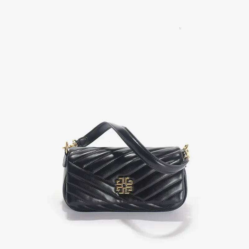 Fashionable Soft Leather Underarm Women's Crossbody Bag New Spring Summer 2023 Argyle Patterned Shoulder Handbag