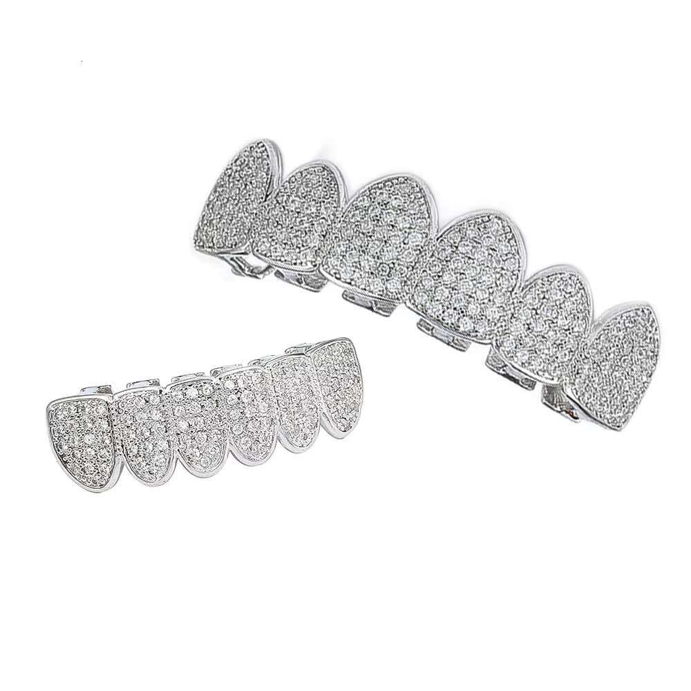 Hot Sale2020 Hiphop Grillz Hip-hop Jewelry Micro-set Zircon Braces Vampire Teeth Grillz Fashion Jewelry