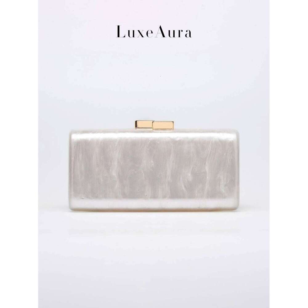 European And American Fashion Retro Pure Color Acrylic Square Box Versatile New Banquet Party Wedding Clutch Single Shoulder Crossbody Bag