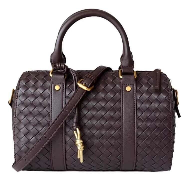 Autumn Winter New Woven Pillow Boston Handbag Women's Fashion Trend Large Capacity Shoulder Crossbody Bag GUHUISHU