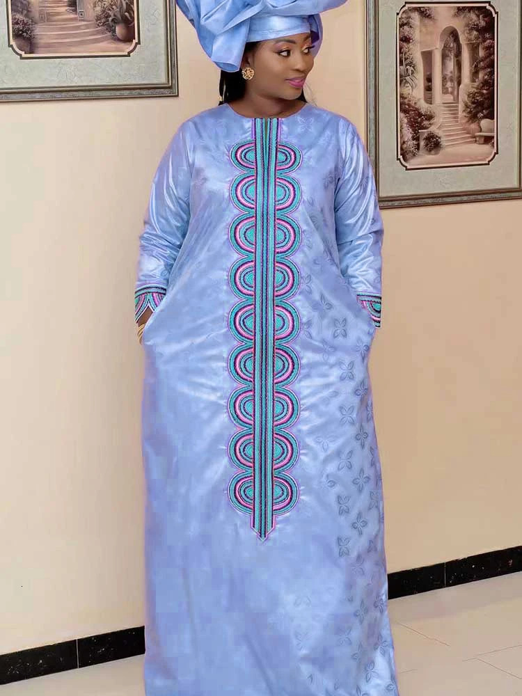 Original Bazin Riche Long Dresses Sexy Women Traditional Wedding Party Clothing Top Quality Bazin Riche Original Dresses 250603