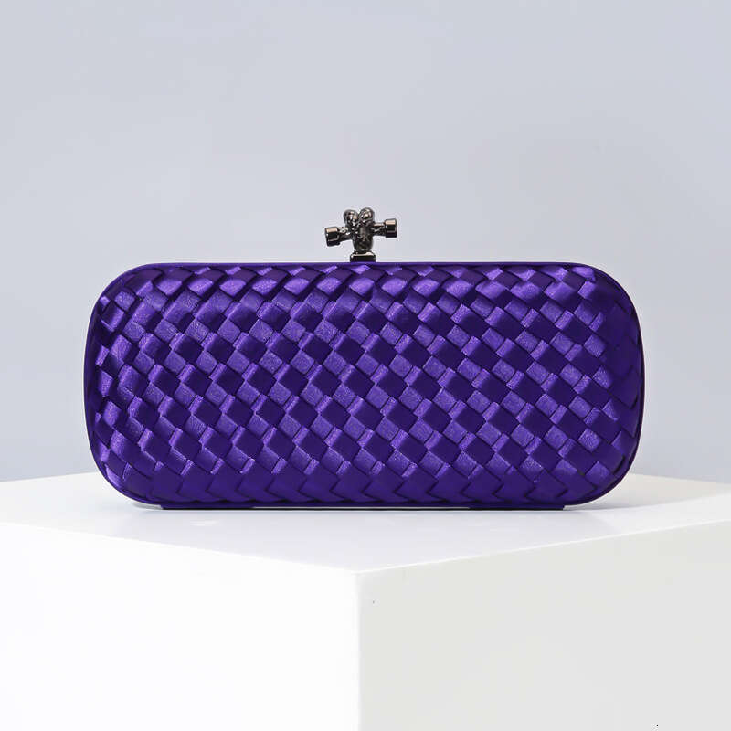 Women's Silk Handwoven Clutch Crossbody Simple Evening Small Bag GUHUISHU