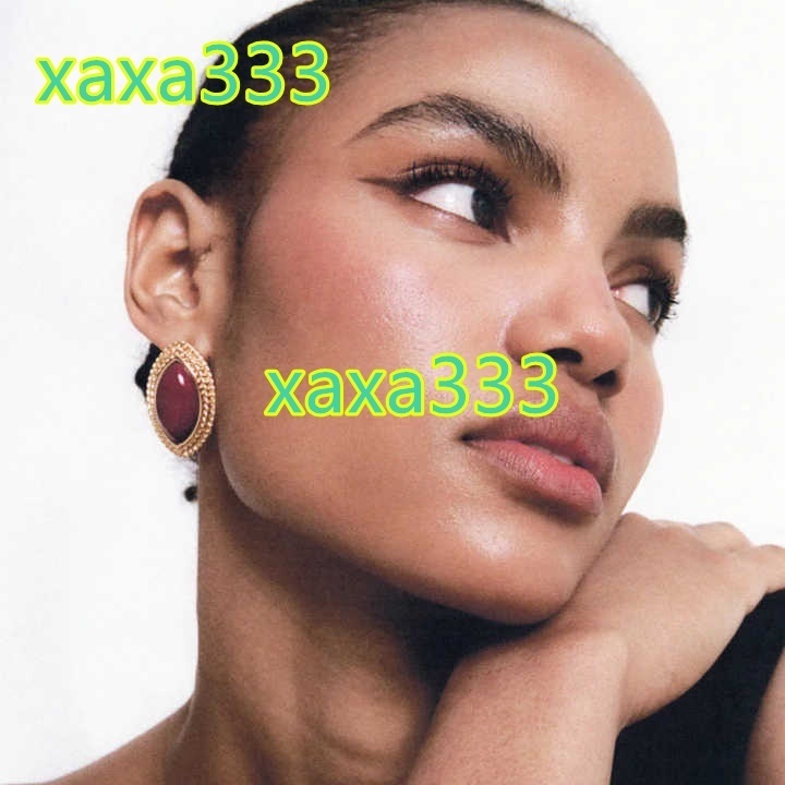 Wholesale Jewelry Earrings High-quality 18k Stainless Steel Agate Stone Earrings Womens Fashion Accessories Colorful Studs