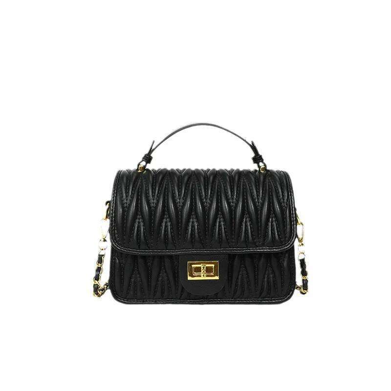 High End Pleated Shoulder Elegant Chain Crossbody Bag, Trendy Versatile, Niche And Simple Handbag Under The Armpit