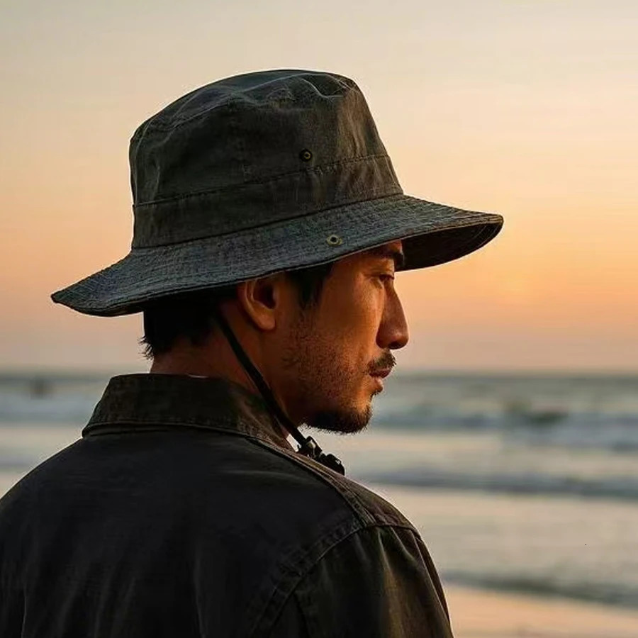 Fashion Women Men Washed Denim Solid Vintag Bucket Hats Lady Male Spring Summer Autumn Panama Fisherman Cap Hat For Women Men 250606