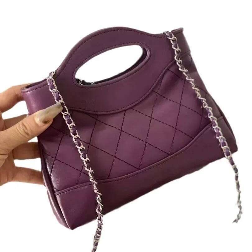 2025 New Trendy Argyle Chain Handbag High-Quality Genuine Women's Crossbody Bag Soft Fashionable Cow Leather