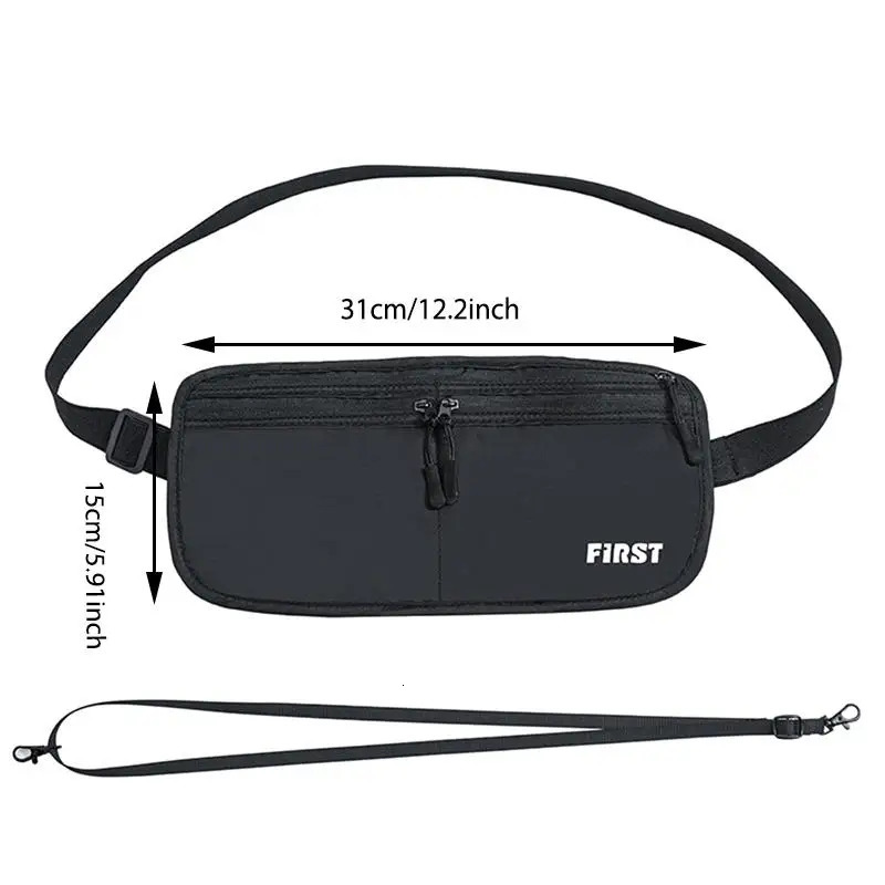 Foldable Sports Waist Bag Close Fitting Men Women Outdoor Multifunctional Invisible Ultrathin Large Capacity Running Phone Bag 250605