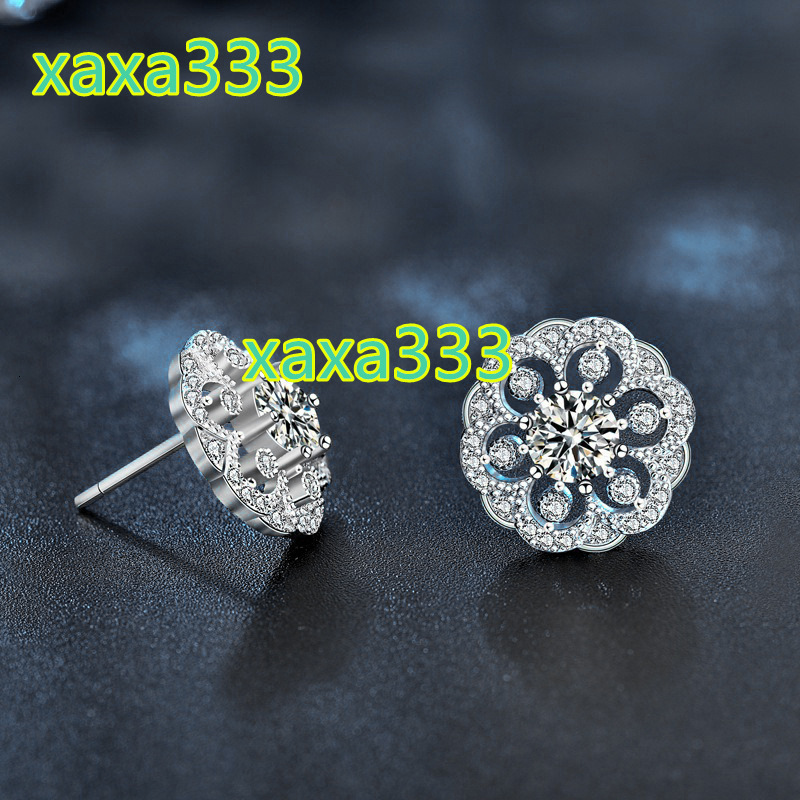 Womens Trendy Original 925 Sterling Silver Flower Earrings Fashionable Personalized Jewelry National Trend Exquisite Inspired