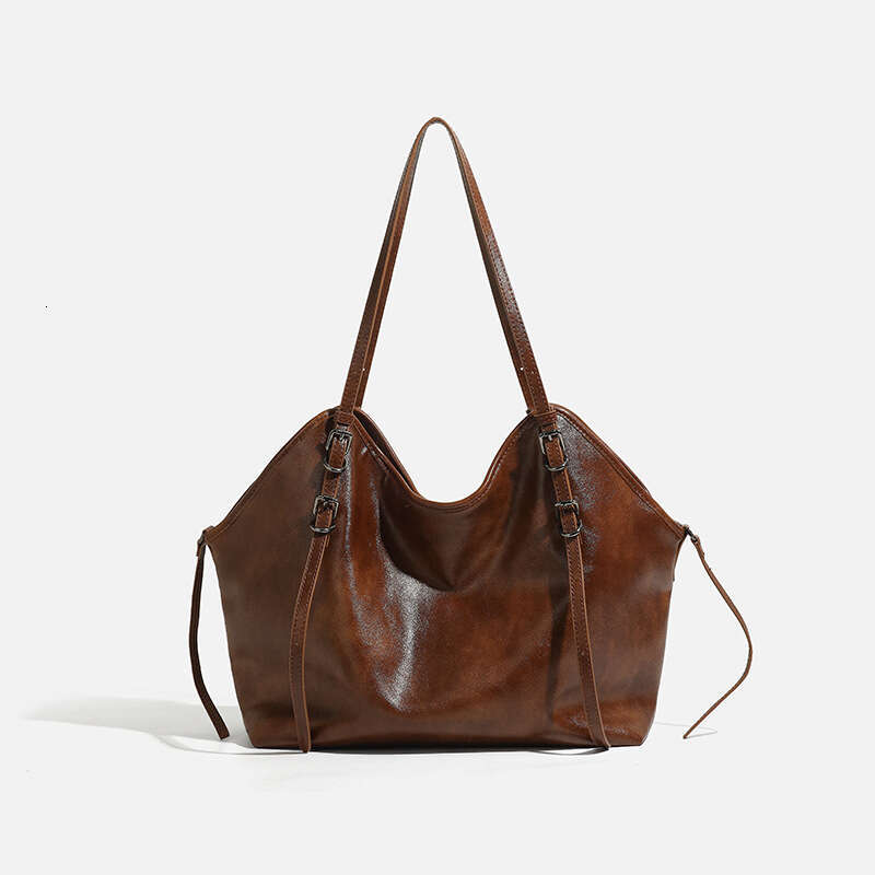 Casual Style Soft Leather Tote for Women 2024 Autumn Winter New Large Capacity Fashion Shoulder Crossbody Bag