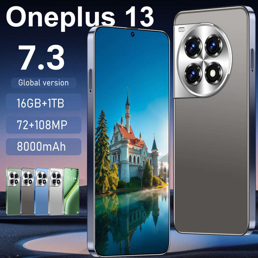 2025 Smart 7.3inch OnePlus 13 16+1T Android Phone 72MP+108MP Camera Mobile Fingerprint new arrival Face ID GPS
