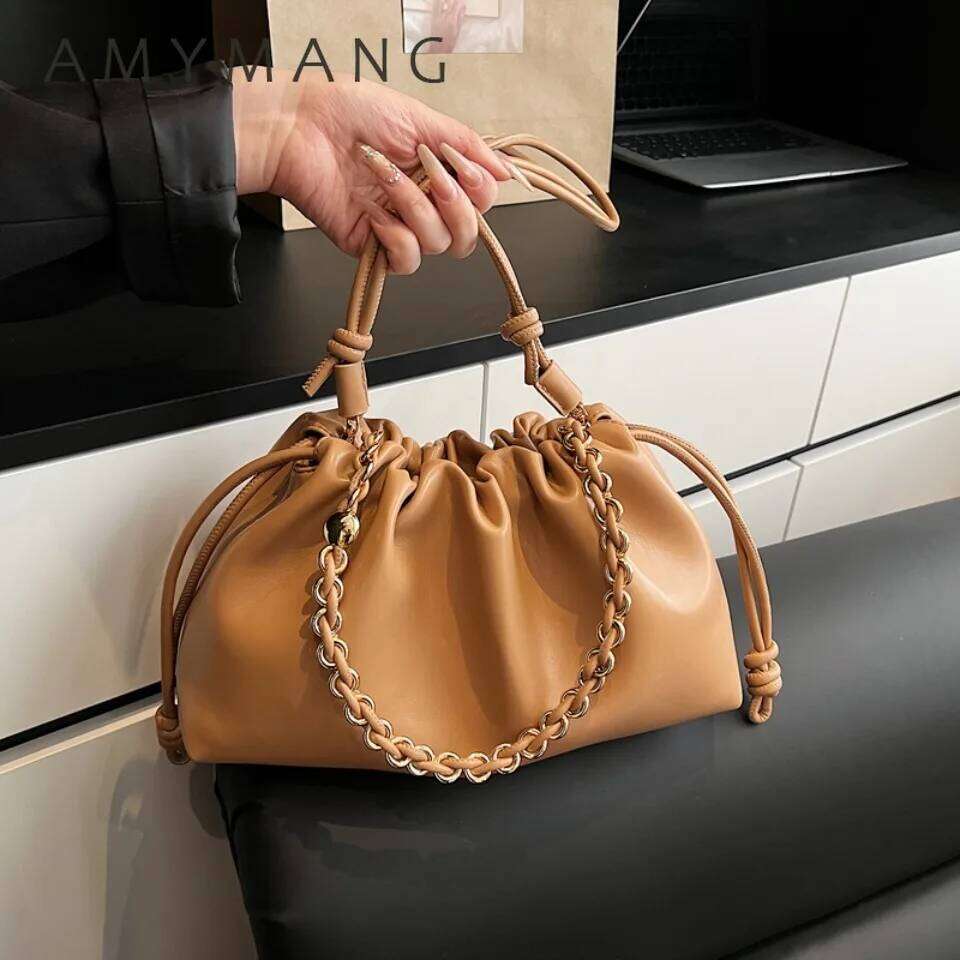 Small Design Women's Soft PU Leather Cloud Hobo Shoulder Crossbody Bag Elegant Dressy Handbag Dumpling Party Clutch Purse