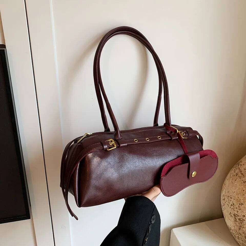 Retro Pu Leather Shoulder Crossbody Bag All-match Handbags and Purses 2025 Hot Sale Tote Bags for Women Girls Bolsa Mujer