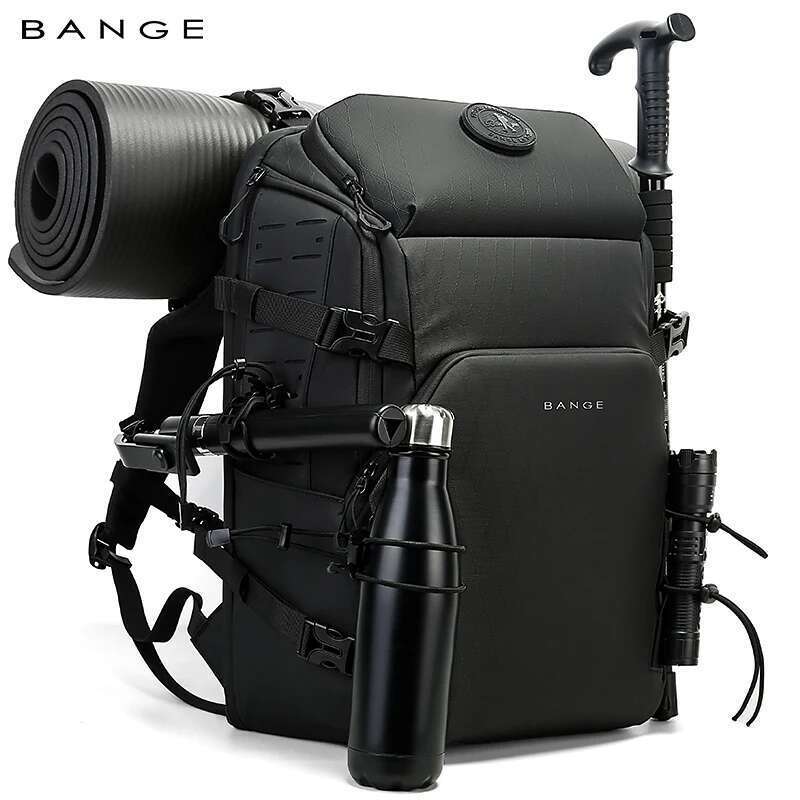 BANGE Hot Travel Backpack Camping Men Large Hiking Tourist Rucksack Waterproof Outdoor Sports Climbing Mountain Bag Lage