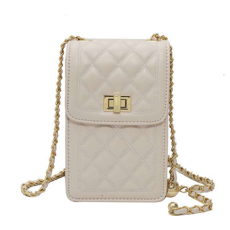 Phone for Women New Crossbody Fashion Quilted Gold Ball Chain Single Shoulder Ladies Small Bag