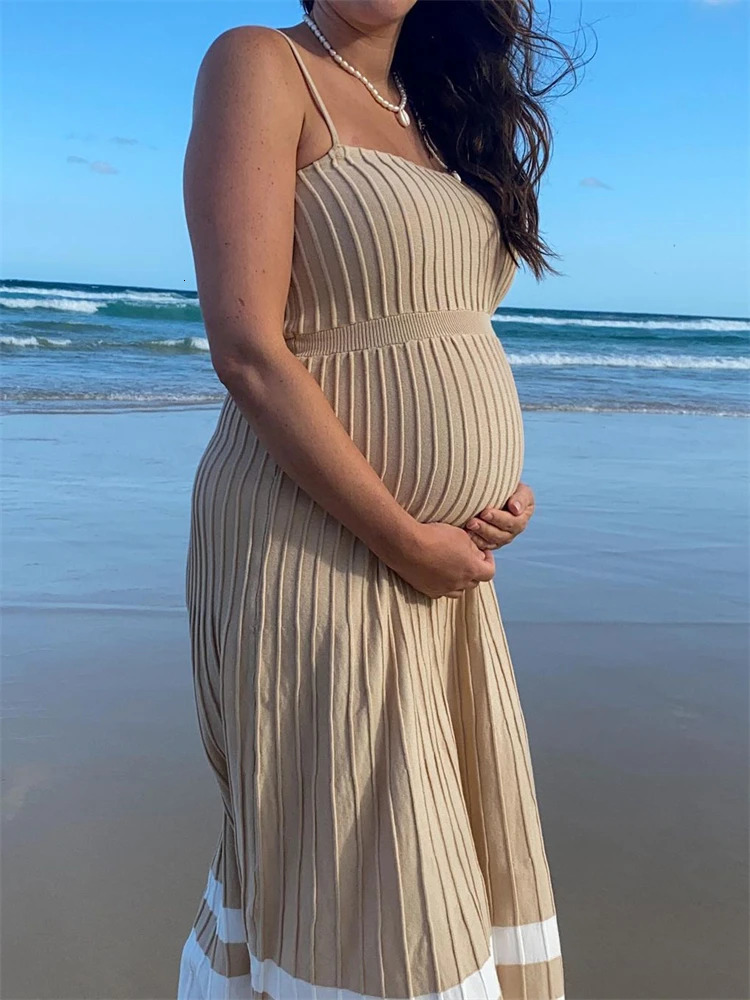 Tossy Backless Ribbed Maxi Dress For Women Summer Holiday Party Stretch High Waist Bodycon Maternity Dresses Knit Sundress 250605