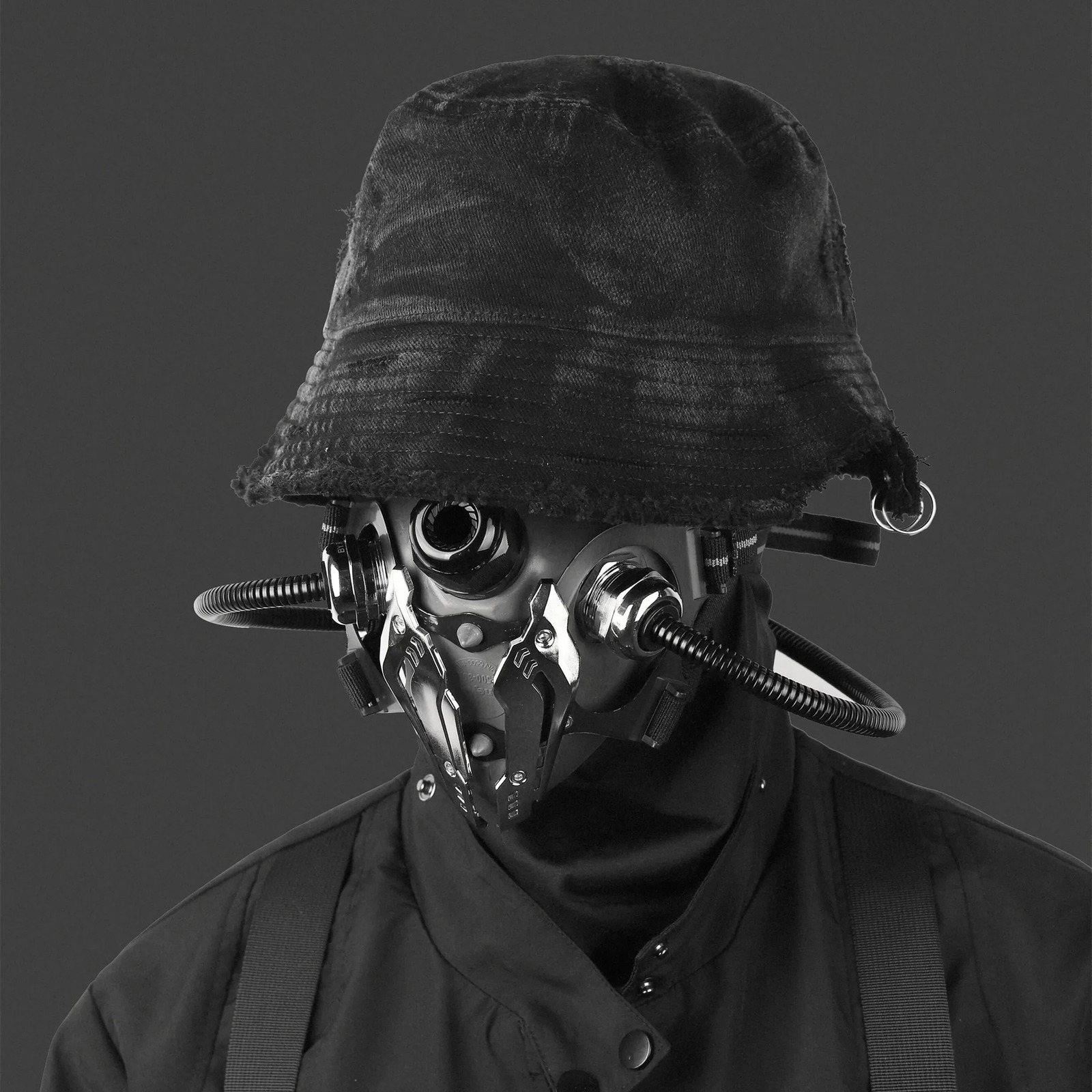 2025 Ripped Hole Hip Hop Punk Bucket Hat Men Women Tactical Techwear Style Washed Vintage Sun Protection Denim Hat 250605