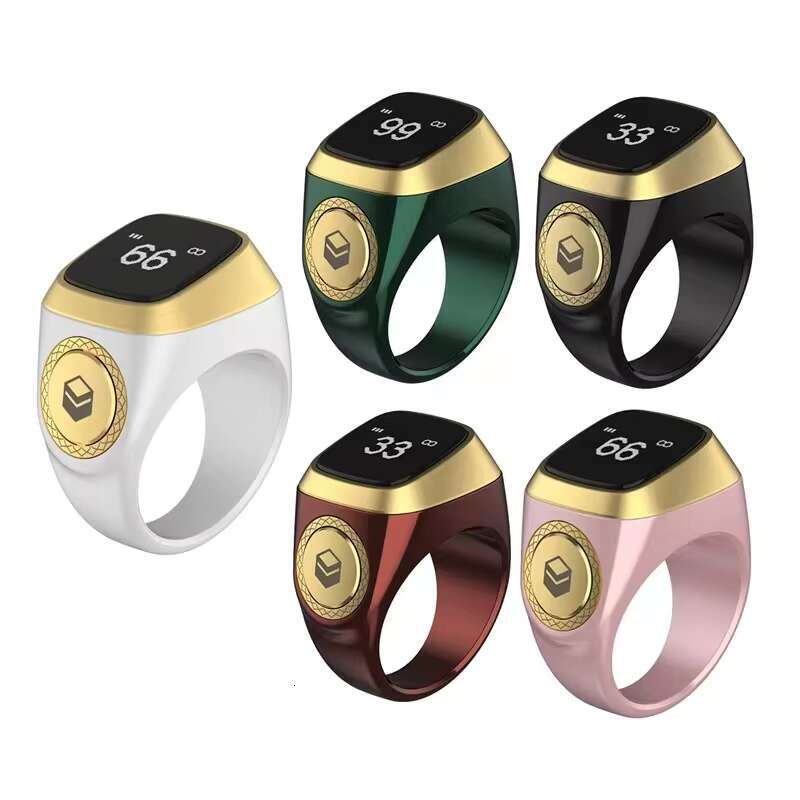 Iqibla Zikr Ring Tasbeeh Smart Counter Compass-Plastic Resin or Alloy Case