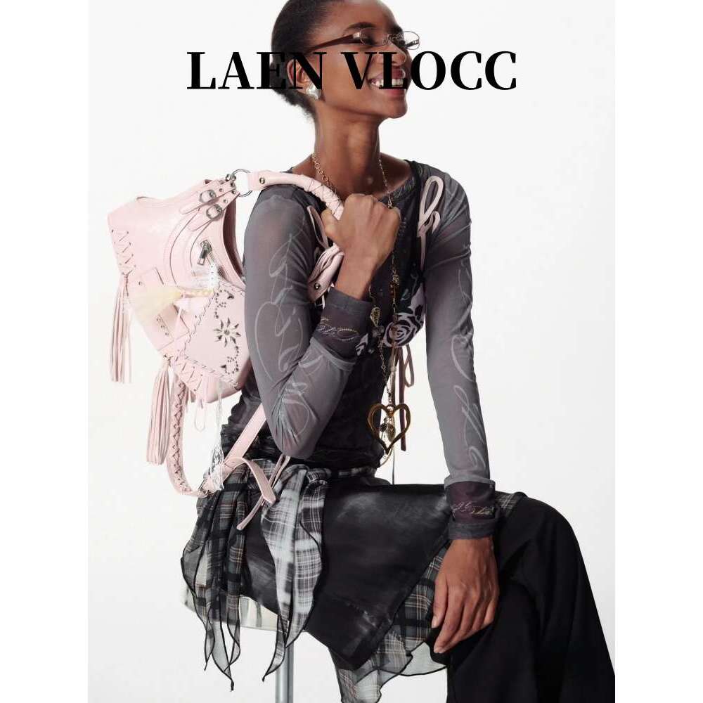 Punk Style Motorcycle New Tassel Metal Rivet Shoulder Underarm Sweet Cool Girl Crossbody Bag