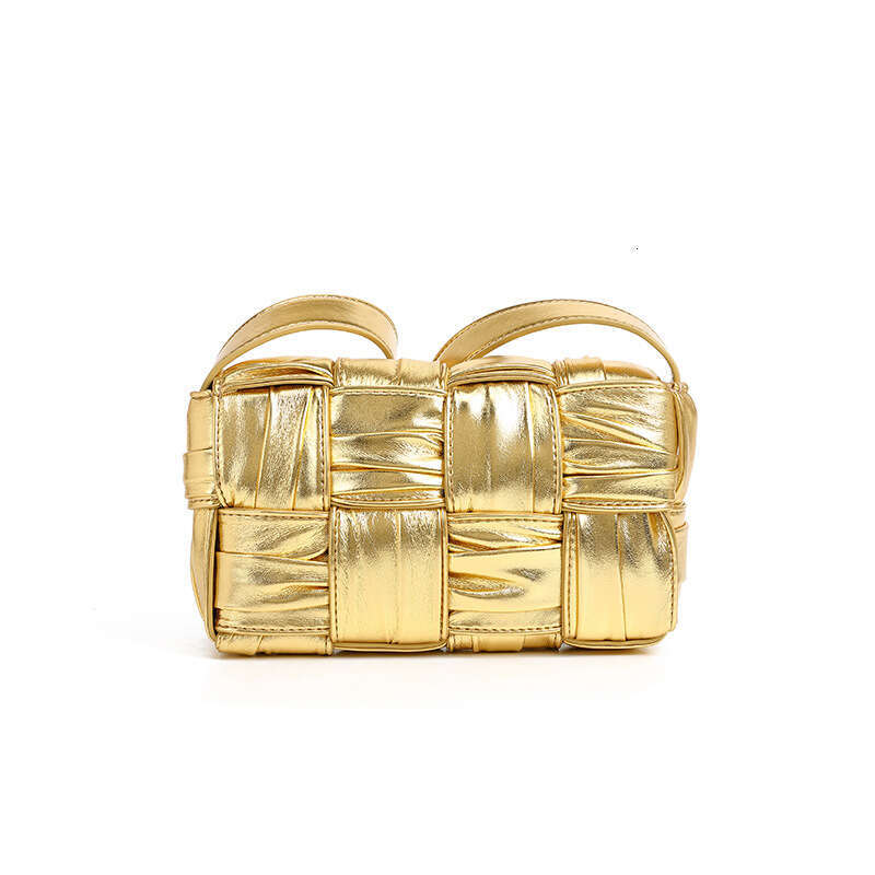 Woven for Women 2024 New High-Quality Large Capacity Shoulder Crossbody Checkered Pleated Women's Bag