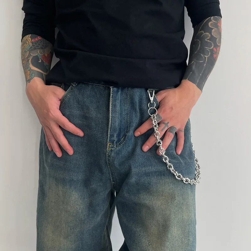 Retro Pants Chain Men Multi-function Ones Waist Accessories Metal Punk Hip Hop Pants Chain y2k 250530