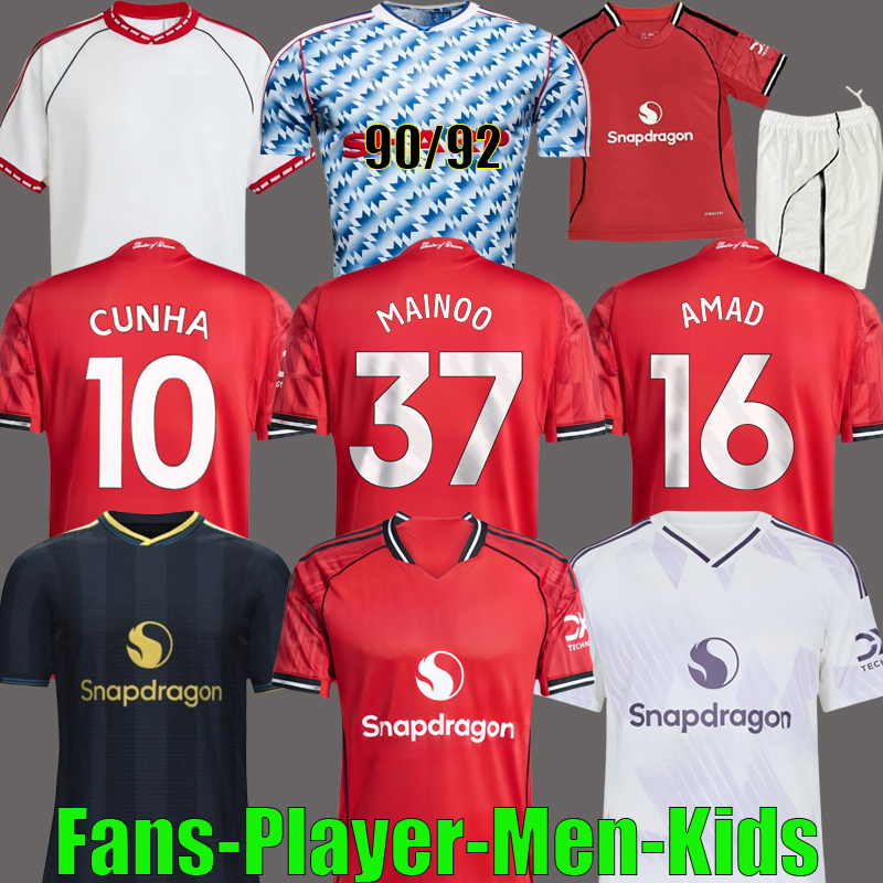 GARNACHO 2025 2026 MAINOO football shirt Soccer Jersey RASHFORD B. FERNANDES 25 26 kit kids tops
