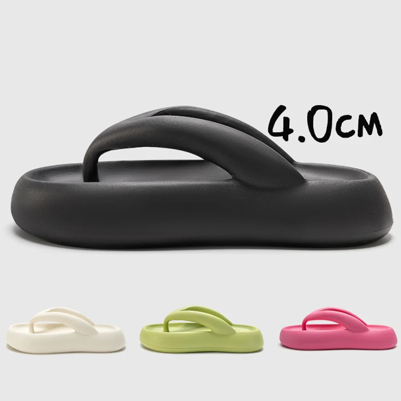 Thick soled herringbone slippers for women in summer height increasing sandals for external wear of anti slip beach shoes 250605