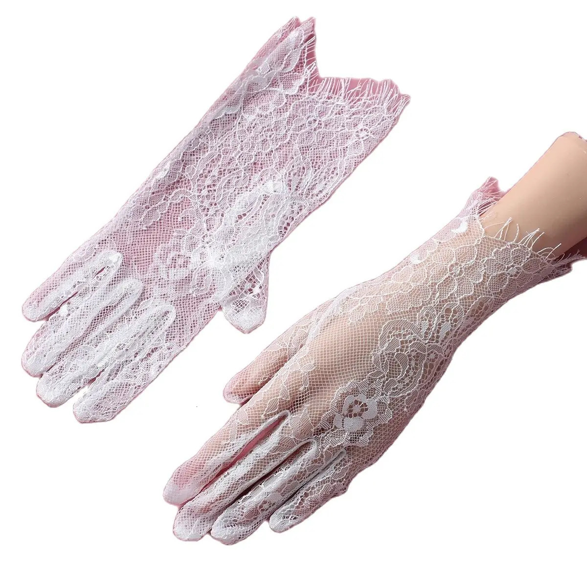Bridal Gloves Full Of Elegant Style White Ladies Lace Wrist Length Wedding Gloves Suitable For Party 250603