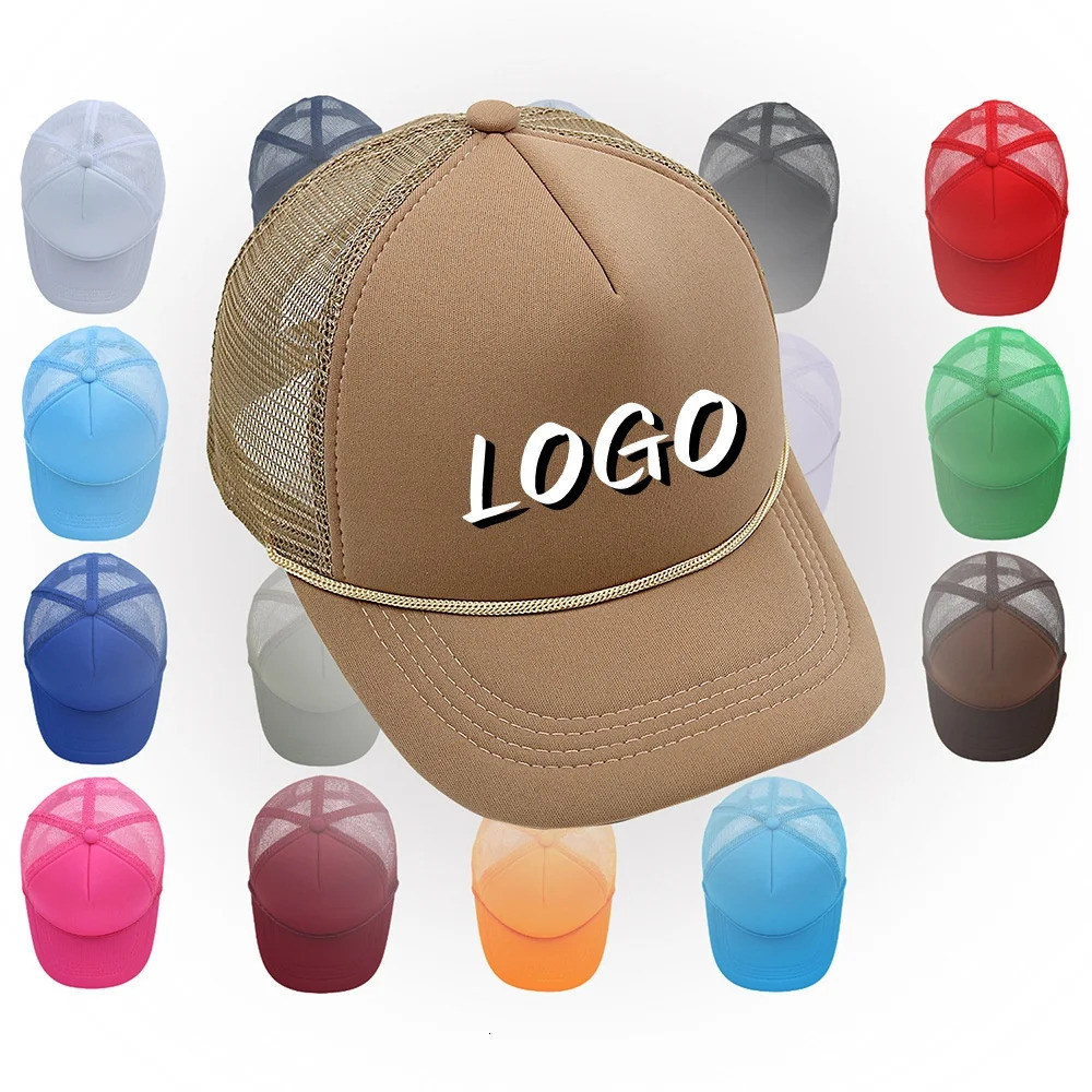 Customized Summer Baseball Caps Men Mesh 5 Panel er Trucker Hats Outdoor Sport Cap Sun Dad Hat Gorras 250605