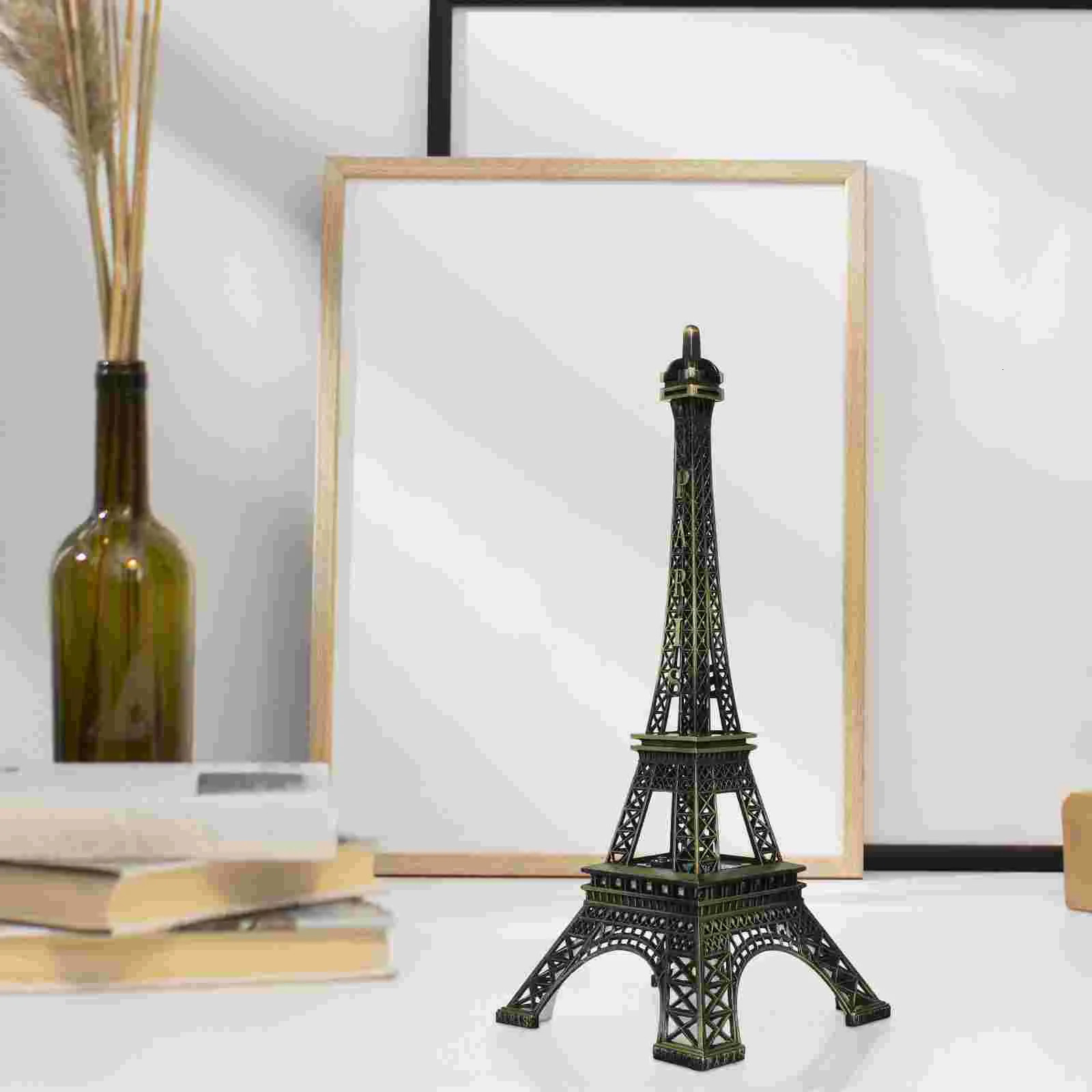 Led Light Paris Eiffel Tower Wedding Decoration Architecture Metal Crafts Vintage Model Desktop Decoration Travel Souvenirs 250530