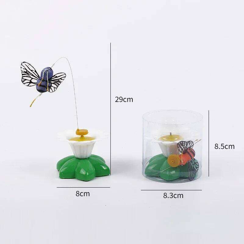 1PC Electric Butterfly Cat Toy - Automatic Rotating Flying Hummingbird, Funny Intelligence Training Pet Toys (Random Color)