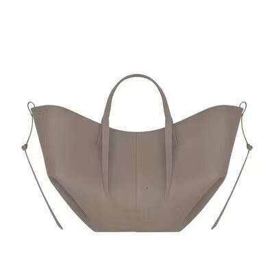 Wing Bucket Women's Tote Bag Cyme Cowhide Handbag 2025 New Elegant and Unique Style